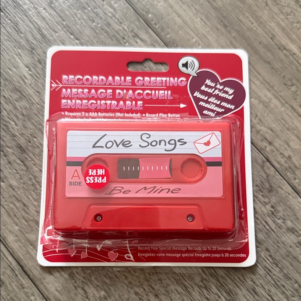 Recordable Greeting Card with Red Cassette